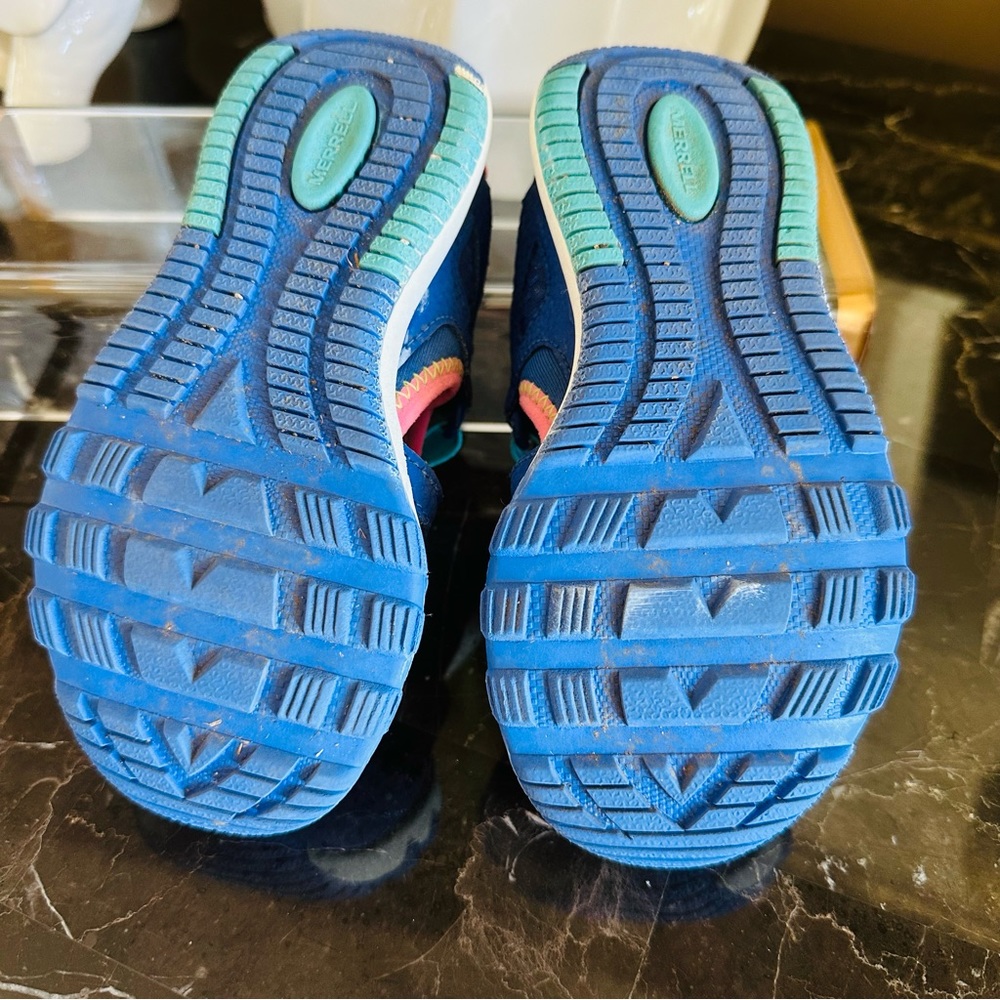 SPEEDO TODDLER HYBRID WATER SHOES SIZE MEDIUM BLUE NEOPRENE 7” LENGTH GREAT - Picture 2 of 12